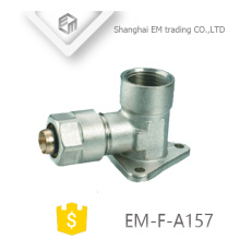 EM-F-A157 High quality brass nickel plated fixable Aluminum plastic pipe fitting